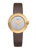 Goudkleurig M&M Dames Horloge met Bruin Lederen Horlogeband