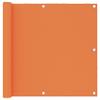 vidaXL Écran de balcon Orange 90x300 cm Tissu Oxford