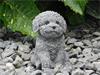 Heel leuk beeldje van een puppy, stenen hondje