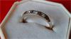 9k wit gouden verlovingsring 3 witte saffieren 
