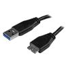Kabel USB naar Micro-USB Startech USB3AUB15CMS         Zwart