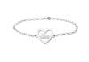 Names4ever Armband met Opengewerkt Hartje met Naam van Zilve