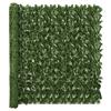 vidaXL Écran de balcon avec feuilles vert foncé 400x150 cm