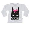 T-Shirt superhero roze 50/56 / lange mouw / wit