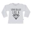 T-Shirt shine bright like a diamant 50/56 / lange mouw / wit