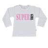 T-Shirt super girl 50/56 / lange mouw / wit