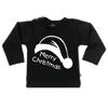 T-Shirt Merry Christmas 50/56 / lange mouw / zwart