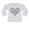 T-Shirt hart van hartjes 50/56 / lange mouw / wit