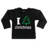 T-Shirt I love Christmas 50/56 / lange mouw / zwart