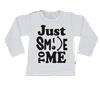 T-Shirt just smile to me 50/56 / lange mouw / wit