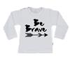 T-Shirt be brave 50/56 / lange mouw / wit