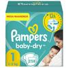 Pampers - Baby Dry - Maat 1 - Mega Maandbox - 258 luiers