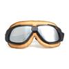 CRG retro, camel leather motor goggles Glass colour: Clear