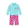Playshoes zwempak lange mouw flamingo mint roze