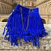 CARINA Italiaans franjetasje blauw