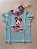 Anijsblauw T-Shirt met Glitterprint Minnie Mouse