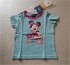 Grote foto anijsblauw t shirt met glitterprint minnie mouse kinderen en baby maat 104