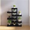 vidaXL Plantenstandaard 85x25x109,5 cm massief grenenhout zw