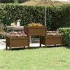 vidaXL Plantenbak 178,5x44x75 cm massief grenenhout honingbr