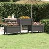 vidaXL Plantenbak 178,5x44x75 cm massief grenenhout grijs