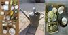 Cachepots, planten- of bloempotten, zinken gieter 