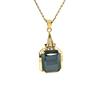 Gouden hanger met hematiet 14 krt