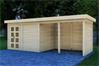 Prime Line Blokhut 400x300 cm + Luifel 500 cm + Achterwand e