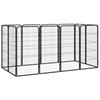 vidaXL Hondenkennel 12 panelen 50 x 100 cm gepoedercoat staa