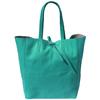 BIANCA Italiaans leren shopper turquoise