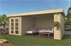 Blokhut Mega Modern 200x300 cm + Zijluifel 375 cm - Grijs Ge