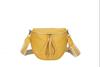 Grote foto vitalia italiaans leren schoudertas handtas mosterdgeel kleding dames onderdelen en accessoires