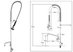 Voorspoeldouche T&amp;S, met tussenkraan, alleen koud water - 594004
