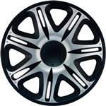 4-Delige J-Tec Wieldoppenset Nascar 16-inch zilver/zwart