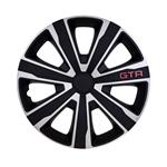 4-Delige J-Tec Wieldoppenset GTR Carbon 14-inch zilver/zwart