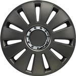 4-Delige Wieldoppenset Silverstone Pro 13-inch gun-metal + chroom ring