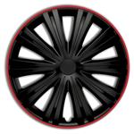 4-Delige Wieldoppenset Giga R 13-inch zwart/rood
