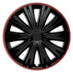 4-Delige Wieldoppenset Giga R 16-inch zwart/rood