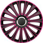 4-Delige Wieldoppenset LeMans 13-inch zwart/roze