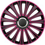 4-Delige Wieldoppenset LeMans 14-inch zwart/roze