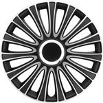 4-Delige Wieldoppenset LeMans 15-inch zwart/zilver
