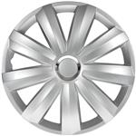4-Delige Wieldoppenset Venture Pro 14-inch zilver + chroom ring (Nylon)