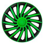 4-Delige Wieldoppenset Kendo 13-inch zwart/groen