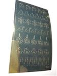 Korneliya Nagelsticker Nr 194  Kerst Figuurtjes Goud