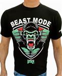 Beast Mode T-shirt Zwart Wit Groen