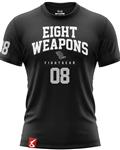 8 WEAPONS Muay Thai T-Shirt Team 08 Zwart Wit