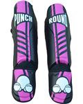 PunchR Zwart Roze Kickboks Scheenbeschermers Razor Pro