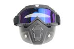 Black goggle mask - multi-kleur lens | helm masker