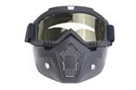 Black goggle mask - geel lens | helm masker