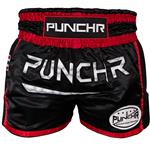 PunchR™ Muay Thai Short Super Mesh Zwart Rood