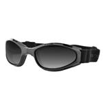 Bobster Crossfire mat zwarte, verstelbare motorbril - smoke